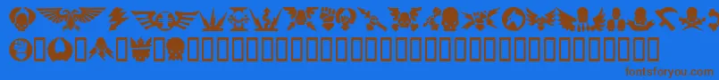 Imperial1 Font – Brown Fonts on Blue Background