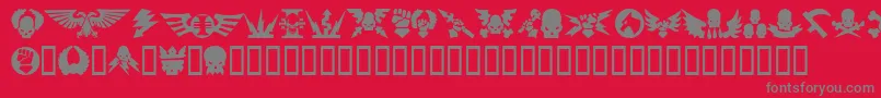 Imperial1 Font – Gray Fonts on Red Background
