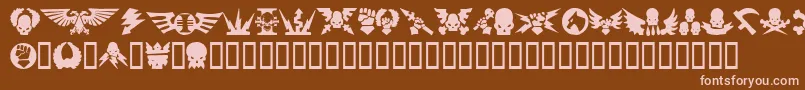 Police Imperial1 – polices roses sur fond brun