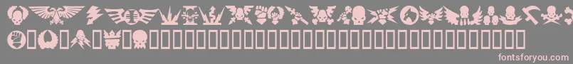 fuente Imperial1 – Fuentes Rosadas Sobre Fondo Gris