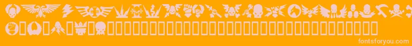 Police Imperial1 – polices roses sur fond orange