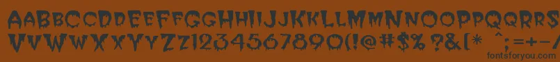 Elviria Font – Black Fonts on Brown Background