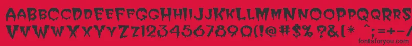 Elviria Font – Black Fonts on Red Background