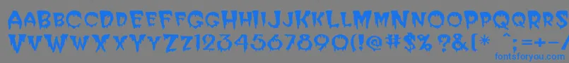 Elviria Font – Blue Fonts on Gray Background