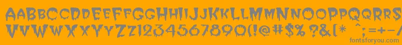 Elviria Font – Gray Fonts on Orange Background