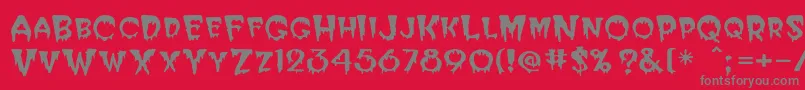 Elviria Font – Gray Fonts on Red Background