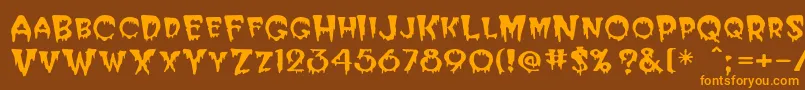 Elviria Font – Orange Fonts on Brown Background