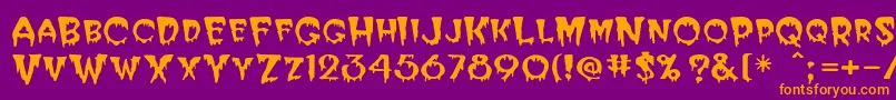 Elviria Font – Orange Fonts on Purple Background