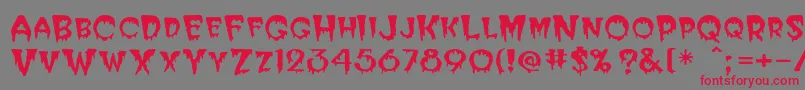 Elviria Font – Red Fonts on Gray Background