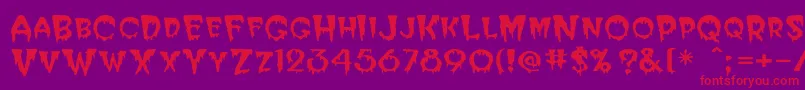 Elviria Font – Red Fonts on Purple Background