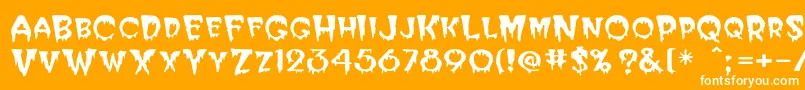 Elviria Font – White Fonts on Orange Background