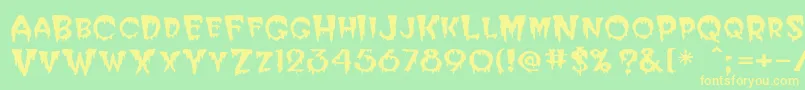 Elviria Font – Yellow Fonts on Green Background