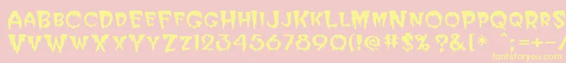 Elviria Font – Yellow Fonts on Pink Background