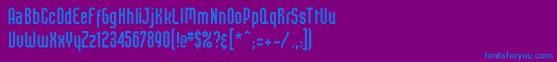 フォントBeastvs – 紫色の背景に青い文字