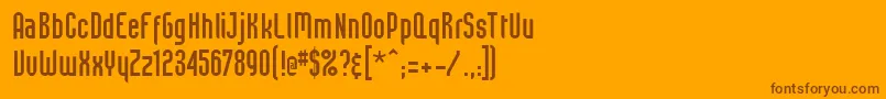 Beastvs Font – Brown Fonts on Orange Background