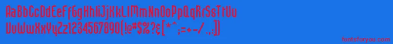 Beastvs Font – Red Fonts on Blue Background