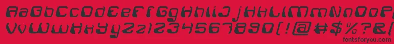 ElectroMagnetLight Font – Black Fonts on Red Background