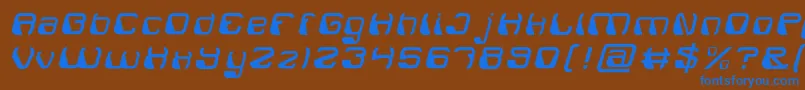 ElectroMagnetLight Font – Blue Fonts on Brown Background