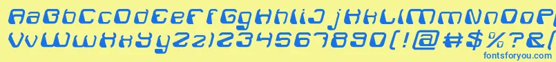 ElectroMagnetLight Font – Blue Fonts on Yellow Background