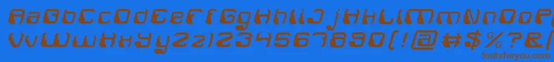 ElectroMagnetLight Font – Brown Fonts on Blue Background