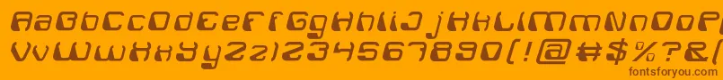 ElectroMagnetLight Font – Brown Fonts on Orange Background