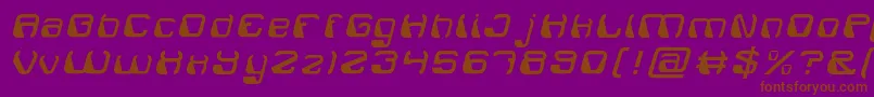 ElectroMagnetLight Font – Brown Fonts on Purple Background