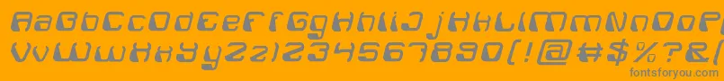 ElectroMagnetLight-Schriftart – Graue Schriften auf orangefarbenem Hintergrund