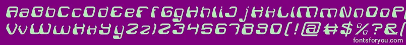 ElectroMagnetLight Font – Green Fonts on Purple Background