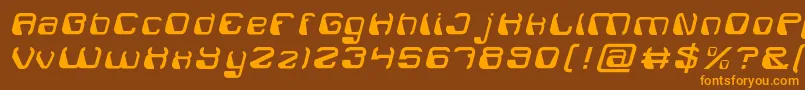 ElectroMagnetLight Font – Orange Fonts on Brown Background