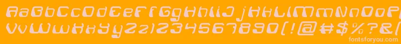 ElectroMagnetLight Font – Pink Fonts on Orange Background