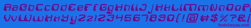 ElectroMagnetLight Font – Purple Fonts on Blue Background