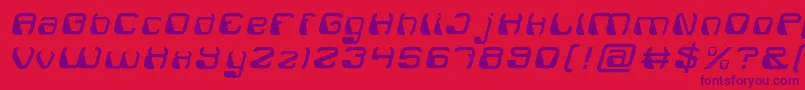 ElectroMagnetLight-Schriftart – Violette Schriften auf rotem Hintergrund