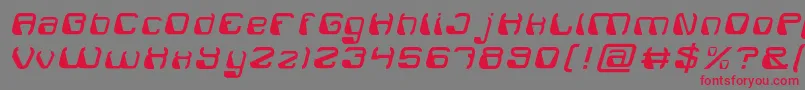 ElectroMagnetLight Font – Red Fonts on Gray Background