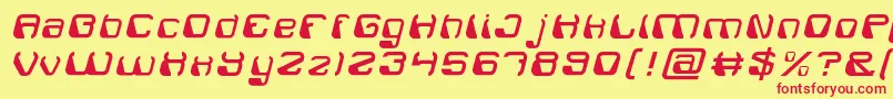 ElectroMagnetLight Font – Red Fonts on Yellow Background