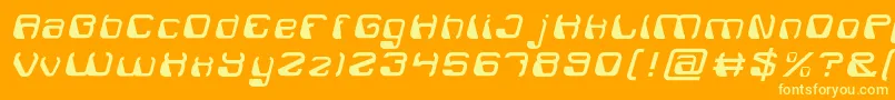 ElectroMagnetLight Font – Yellow Fonts on Orange Background