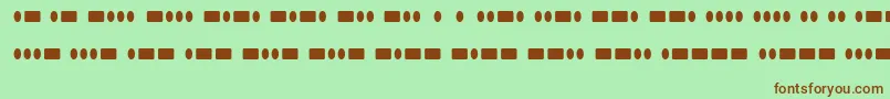 Шрифт Radiohar – коричневые шрифты на зелёном фоне