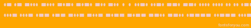 フォントRadiohar – オレンジの背景にピンクのフォント