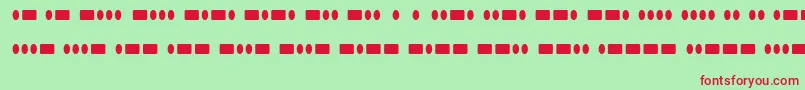 Radiohar-fontti – punaiset fontit vihreällä taustalla