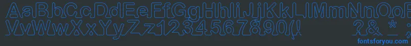 Czcionka IarnoldFont – niebieskie czcionki na czarnym tle