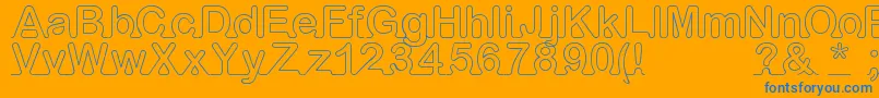 fuente IarnoldFont – Fuentes Azules Sobre Fondo Naranja