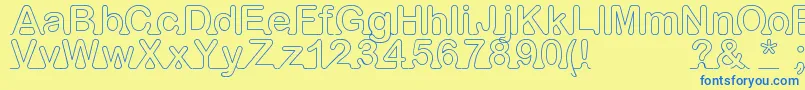 Шрифт IarnoldFont – синие шрифты на жёлтом фоне