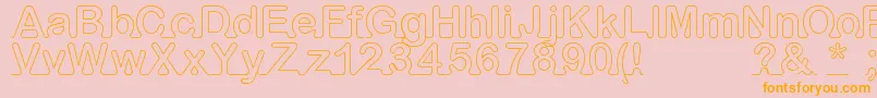 IarnoldFont-Schriftart – Orangefarbene Schriften auf rosa Hintergrund