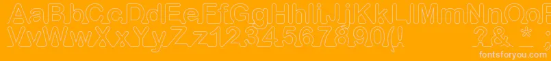 IarnoldFont-Schriftart – Rosa Schriften auf orangefarbenem Hintergrund