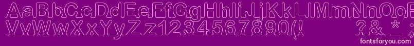 IarnoldFont-fontti – vaaleanpunaiset fontit violetilla taustalla