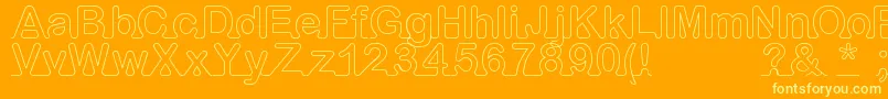 IarnoldFont Font – Yellow Fonts on Orange Background