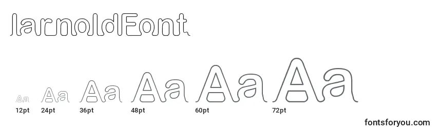 Размеры шрифта IarnoldFont