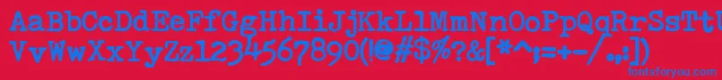 SmithyxtVeryheavyV22 Font – Blue Fonts on Red Background