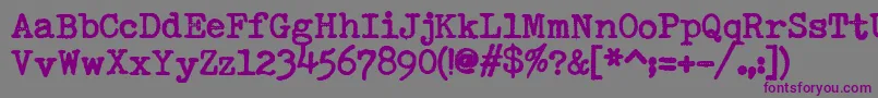 SmithyxtVeryheavyV22 Font – Purple Fonts on Gray Background