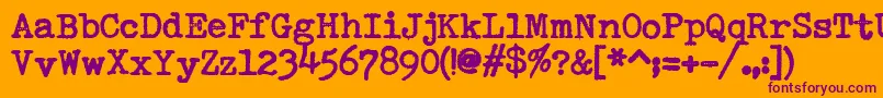 SmithyxtVeryheavyV22 Font – Purple Fonts on Orange Background