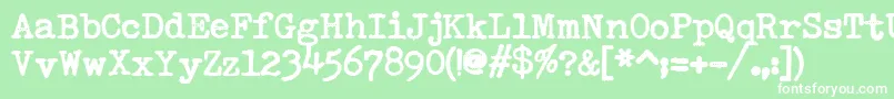 SmithyxtVeryheavyV22 Font – White Fonts on Green Background